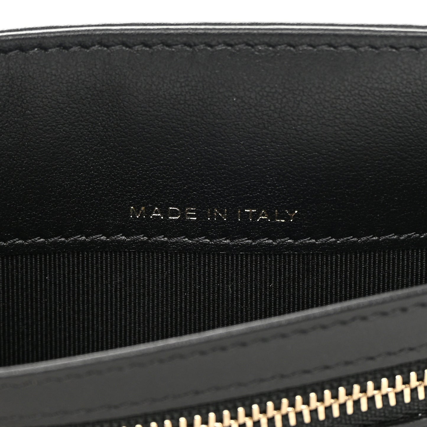 Calfskin Crocodile Embossed Graffiti 2.55 Cocodile Reissue Strap Pouch Black Gold