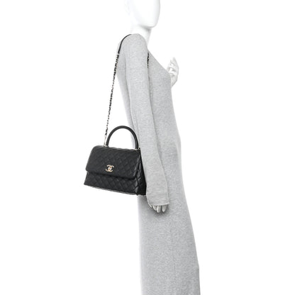 Chanel Caviar Quilted Small Coco Handle Flap Black 2 of 10