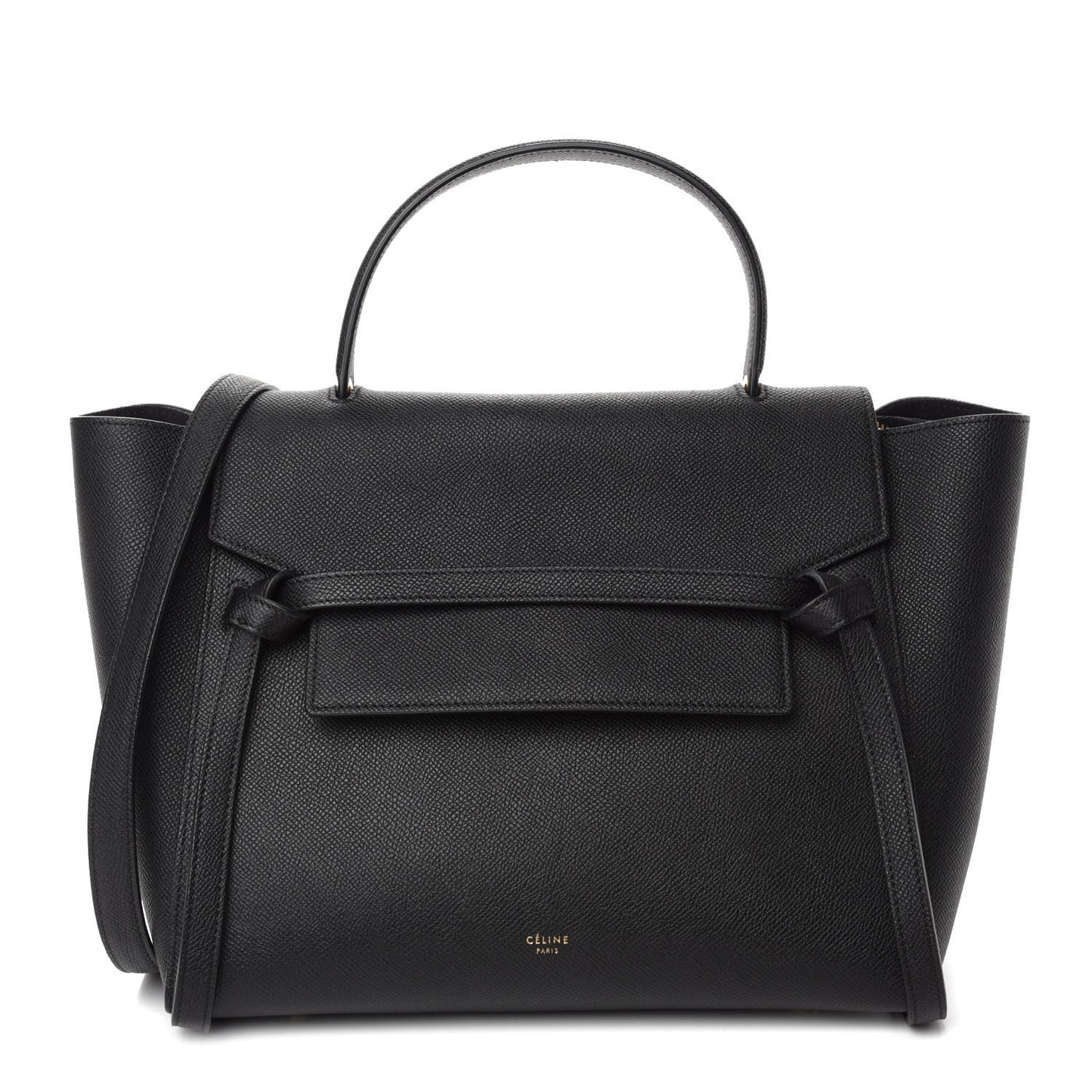 Grained Calfskin Mini Belt Bag Black
