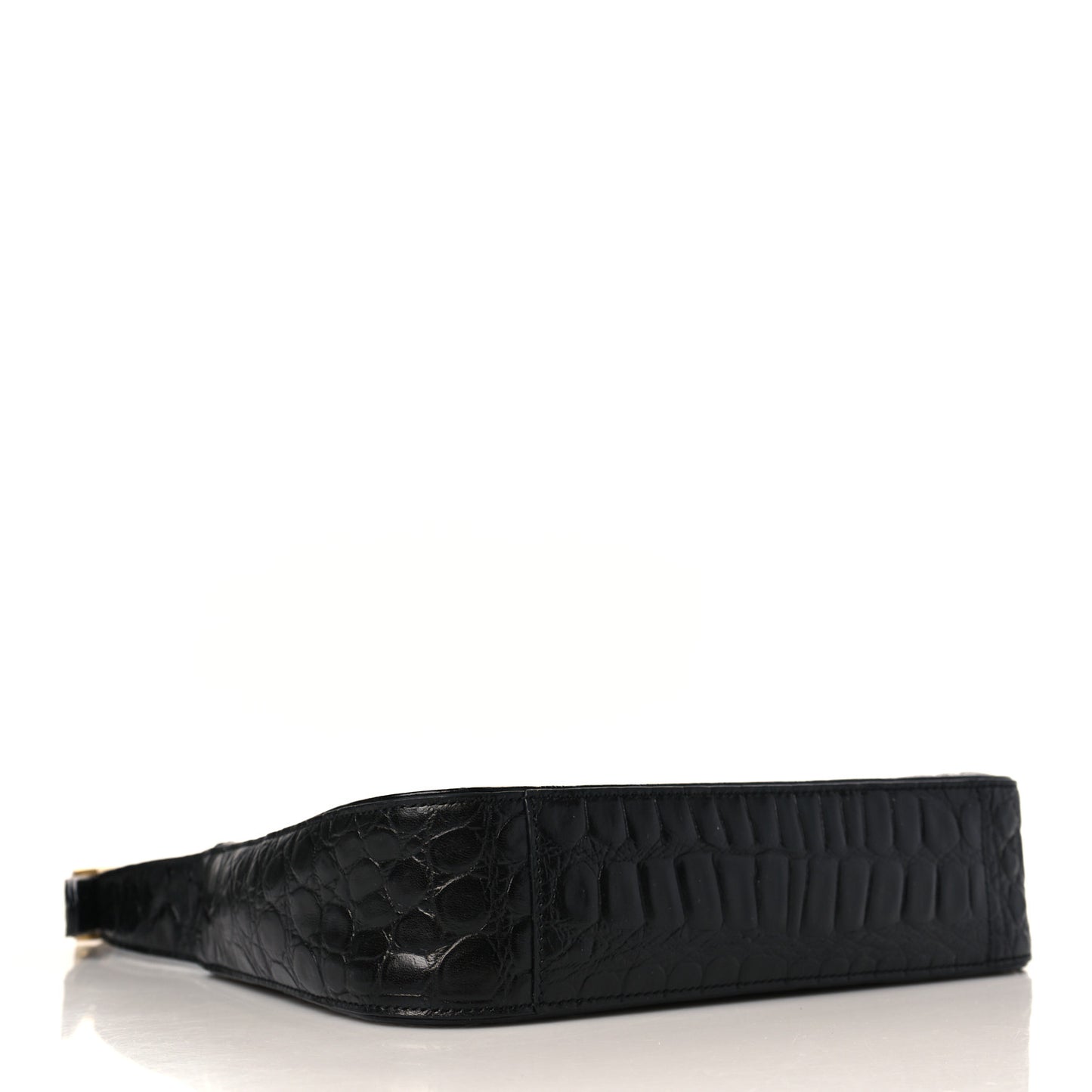 Calfskin Crocodile Embossed Le 5 A 7 Hobo Black