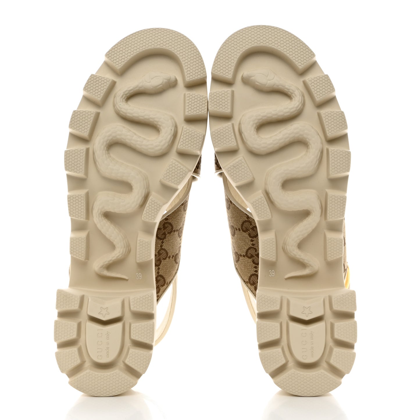 Monogram Granada Kid Trip 40/72mm Lug Sole Sandals 39 Beige Ebony Mystic White
