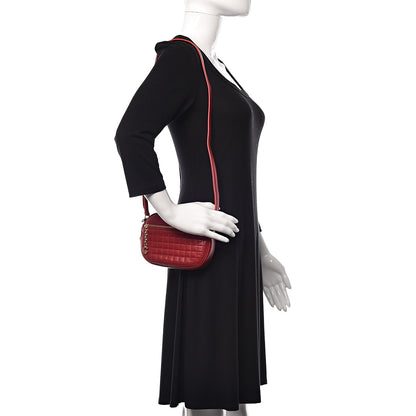 Celine Calfskin Quilted Small C Charm Bag Red 2 of 11