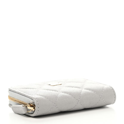 Chanel Caviar Quilted Zip Coin Purse Grey 4 of 7