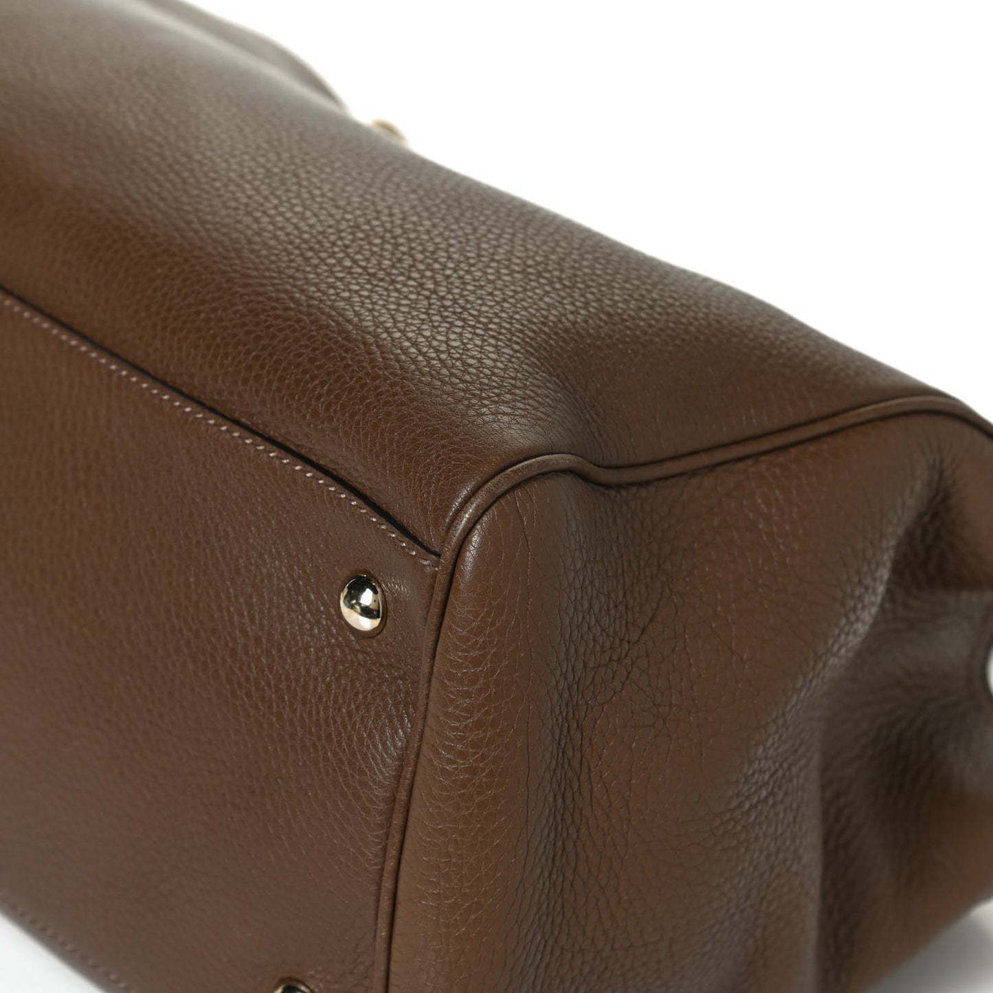 Pebbled Calfskin Medium Bamboo Shopper Tote Acero