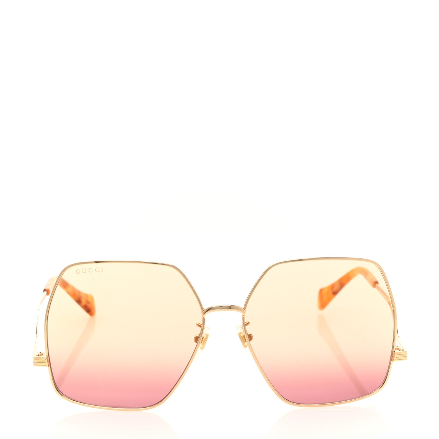 Gucci Metal Oversized Square Frame Sunglasses GG1005S Pink 2 of 8