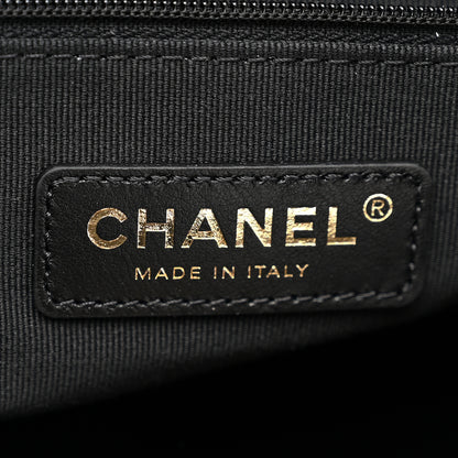 Chanel Suede Calfskin Shiny Lambskin Quilted Small Coco Base Shopping Bag Grey Black 6 of 10