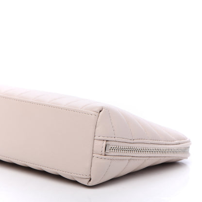 Saint Laurent Lambskin Matelasse Cosmetic Case Ivory 7 of 10