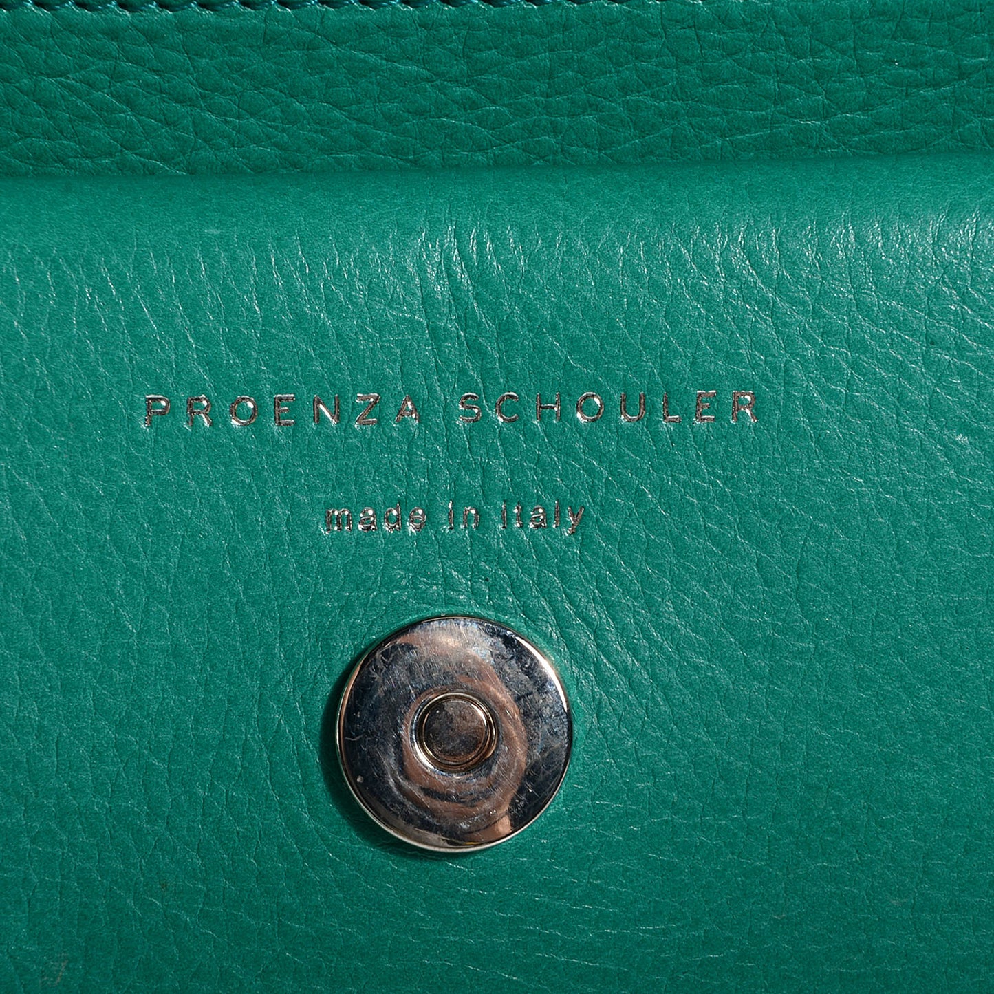 Leather PS11 Classic Shoulder Bag Emerald