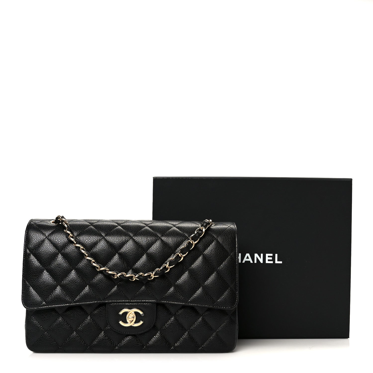 Chanel Caviar Quilted Jumbo Double Flap Black 12 of 12