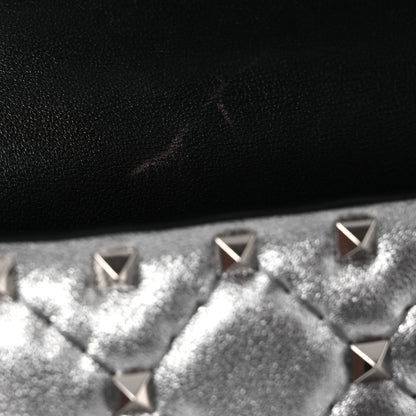 Valentino Garavani Metallic Nappa Small Rockstud Spike Shoulder Bag Silver 12 of 13