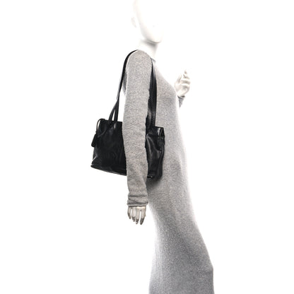 Chanel Lambskin CC Stitched Tote Black 2 of 10