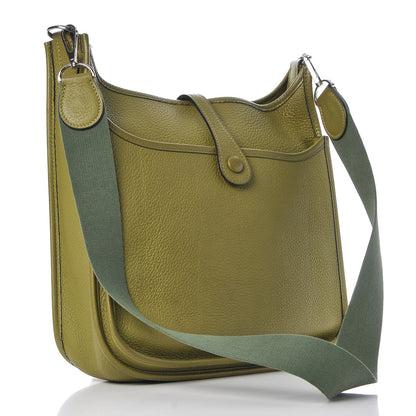 Hermes Taurillon Clemence Evelyne II PM Vert Chartreuse 3 of 8