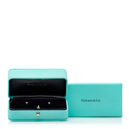Tiffany Platinum Diamond .31ctw Solitaire Earrings 5 of 5