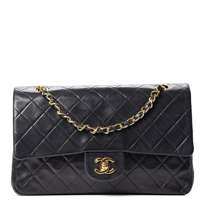 Chanel Lambskin Quilted Medium Double Flap Black 1 of 14