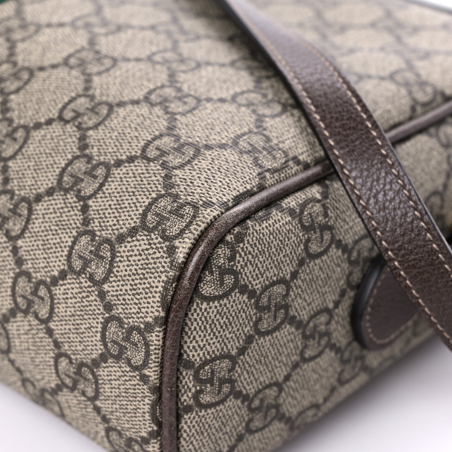 GG Supreme Monogram Web Small Ophidia Shoulder Bag Brown