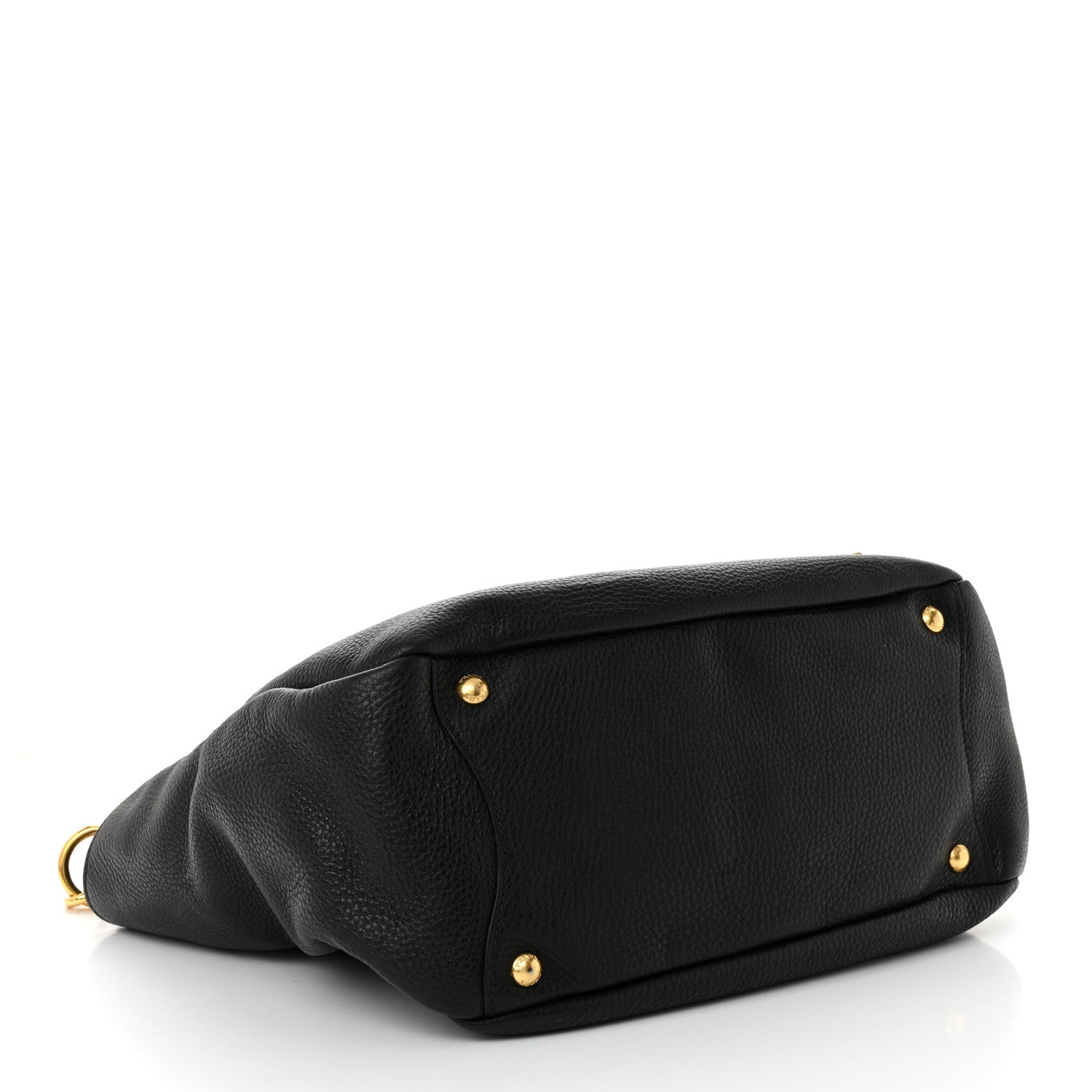 Prada Vitello Daino Side Pocket Hobo Black 4 of 11