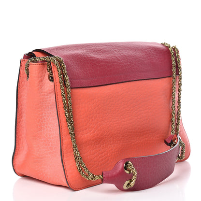 Chloe Grained Calfskin Medium Sally Flap Bag Cyclamen Lipstick 3 of 16