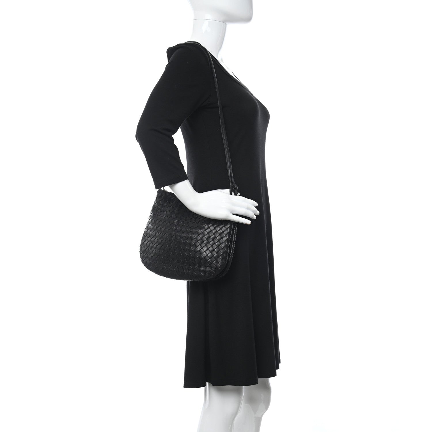 Bottega Veneta Nappa Intrecciato Crossbody Black 2 of 14
