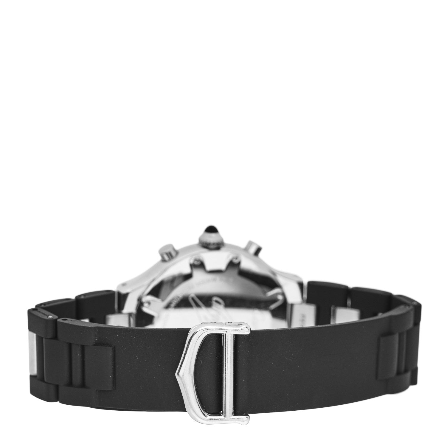 Cartier Stainless Steel Rubber 38mm Must 21 Chronoscaph Quartz Watch Black 3 of 4