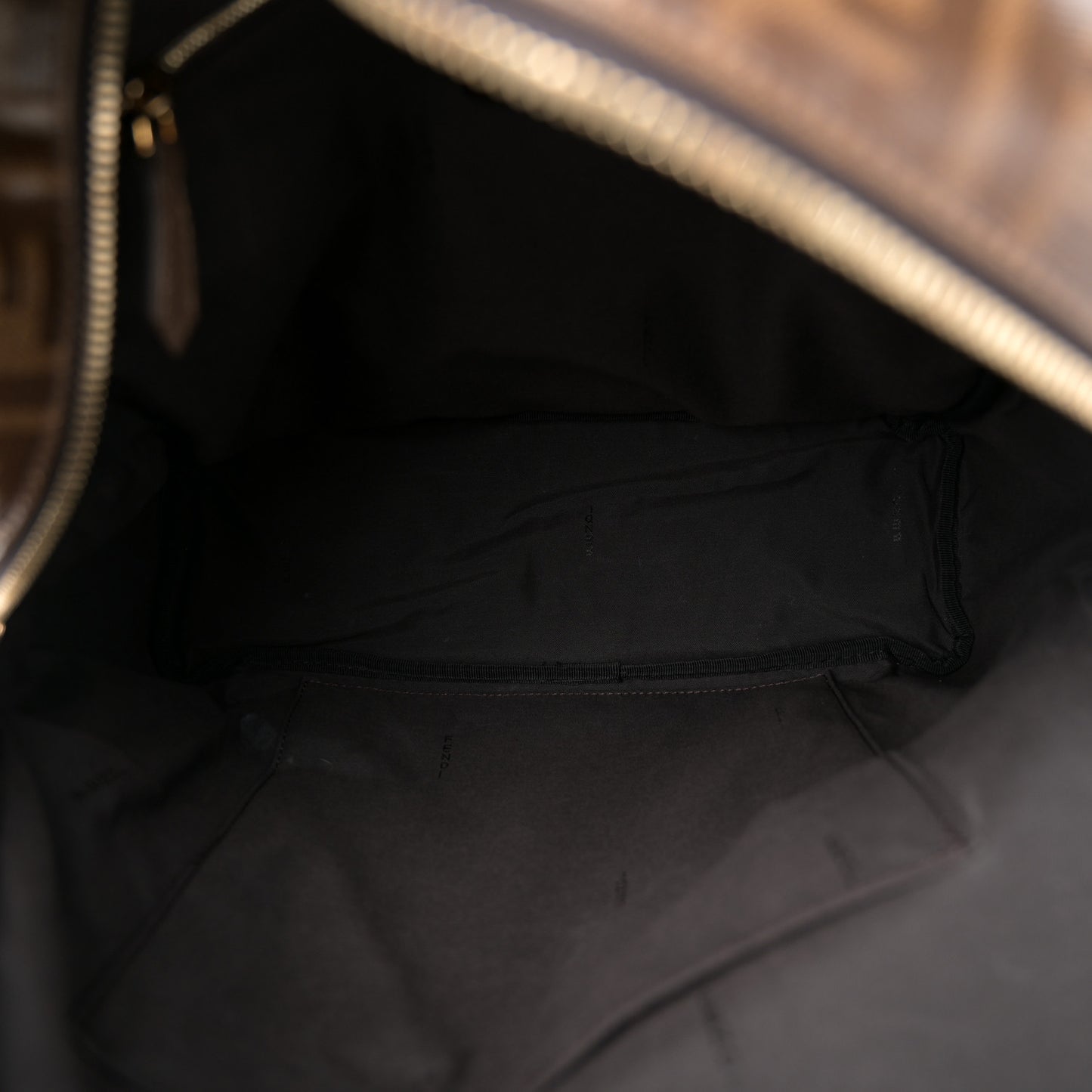 X FILA Glazed Fabric Vitello Century FF 1974 Mania Pouch Pocket Backpack Mogano Panna Blueberry
