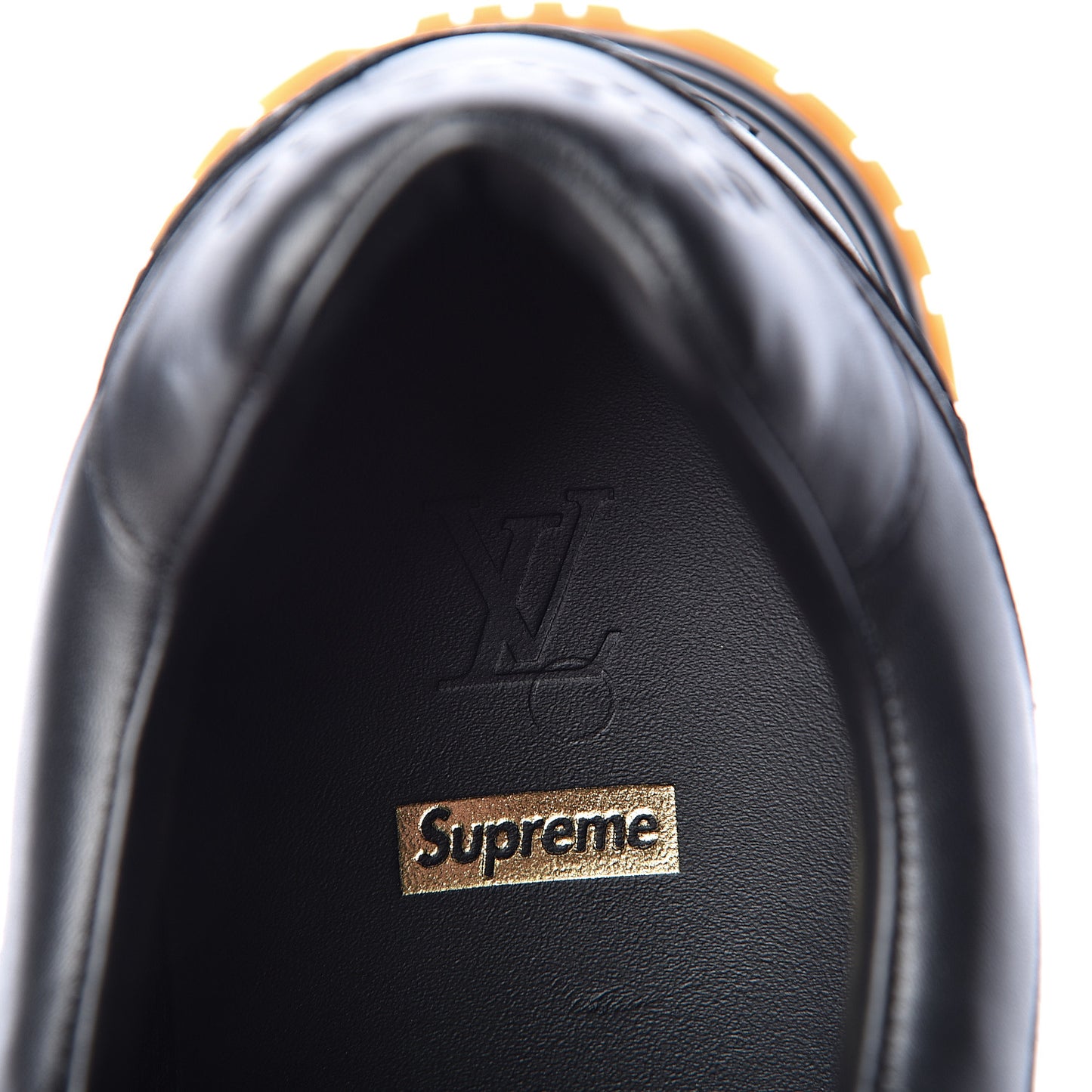 X SUPREME Calfskin Run Away Sneakers 7 Black