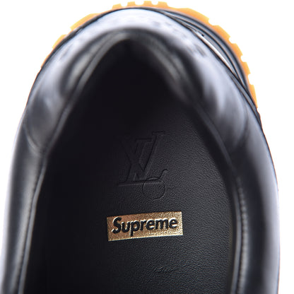 Louis Vuitton X SUPREME Calfskin Run Away Sneakers 7 Black 8 of 10