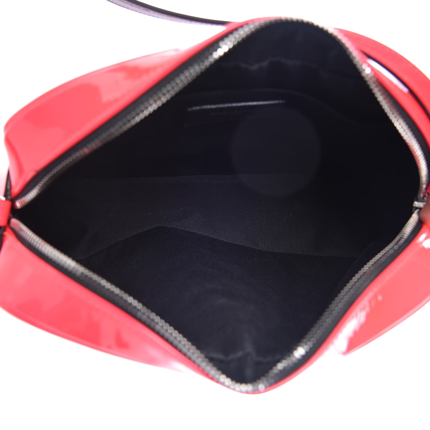 Saint Laurent Patent Calfskin Matelasse Monogram Lou Camera Bag Neon Pink 5 of 9