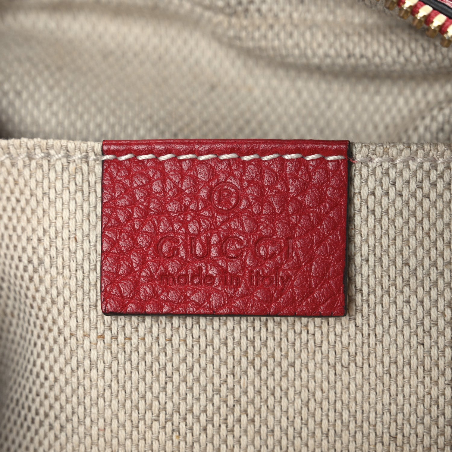 Gucci Pebbled Calfskin Small Soho Disco Bag Tabasco Red 6 of 11