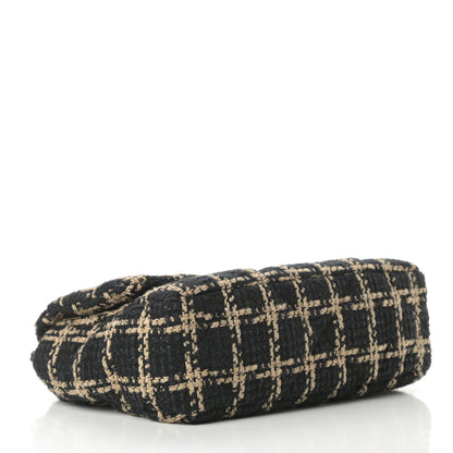 Chanel Tweed Quilted Medium Chanel 19 Flap Black Beige 4 of 11