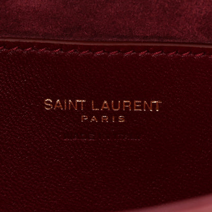 Saint Laurent Patent Calfskin Le 5 A 7 Mini Hobo Red Grenat 6 of 9