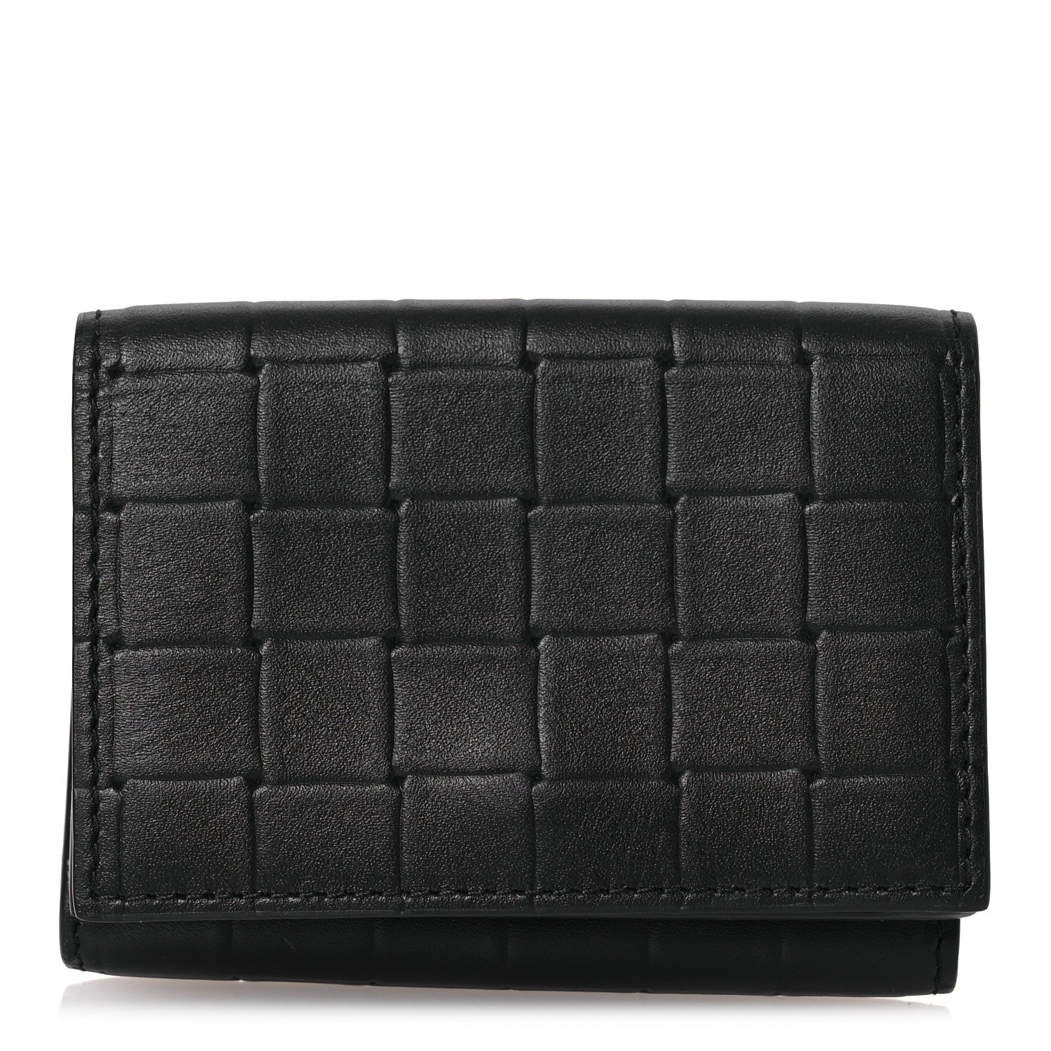 Bottega Veneta Nappa Intrecciato Tri-Fold Wallet Black 1 of 10