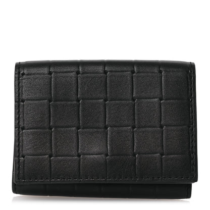 Bottega Veneta Nappa Intrecciato Tri-Fold Wallet Black 1 of 10