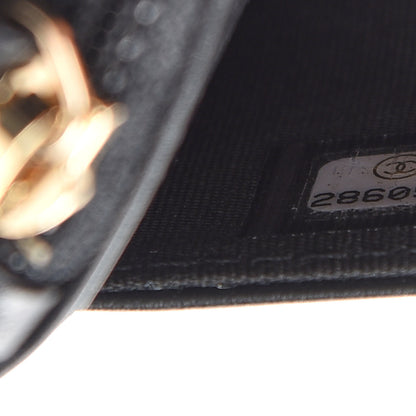 Chanel Caviar Quilted Boy Wallet On Chain WOC Black 7 of 11