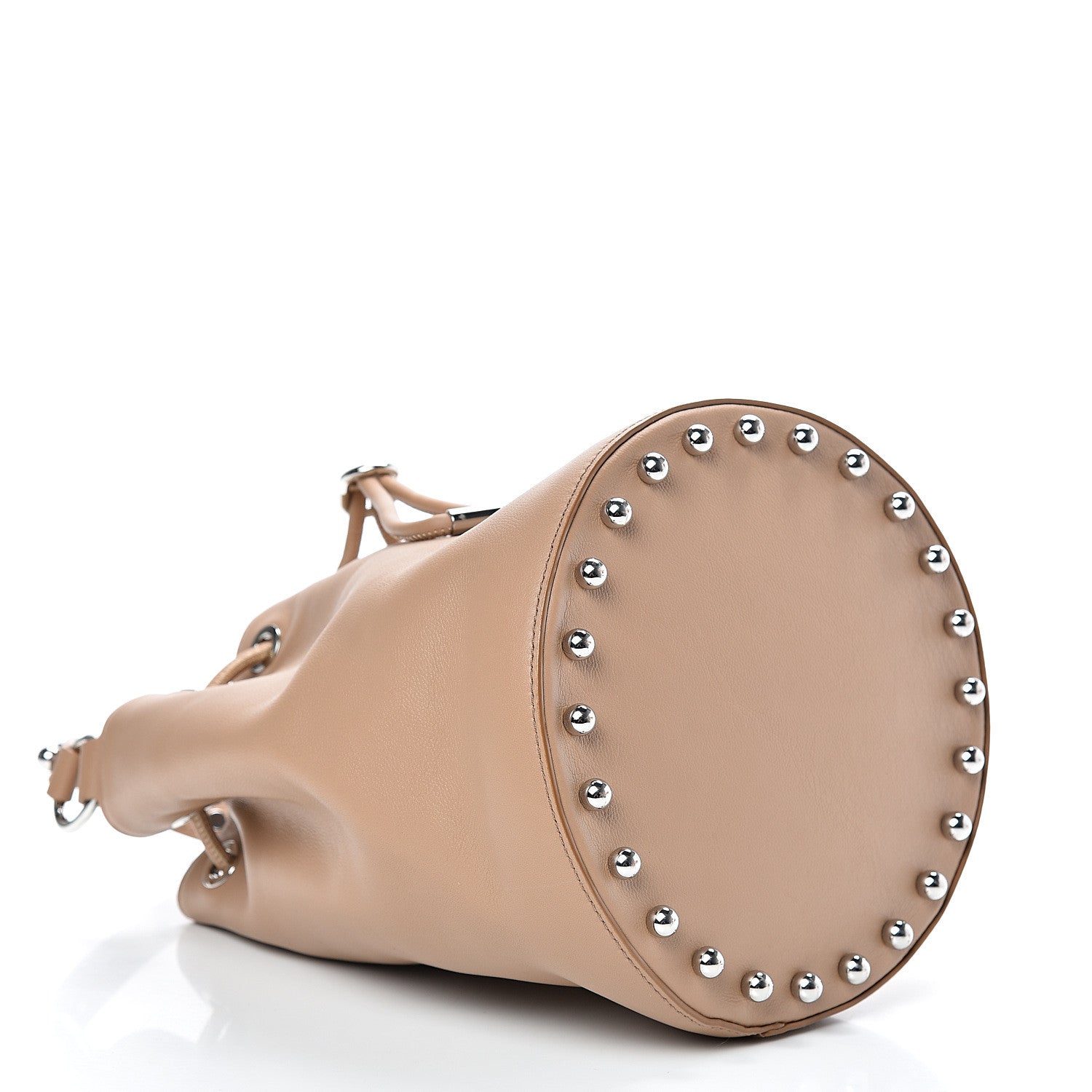Alexander Wang Calfskin Studded Alpha Bucket Bag Latte 3 of 10
