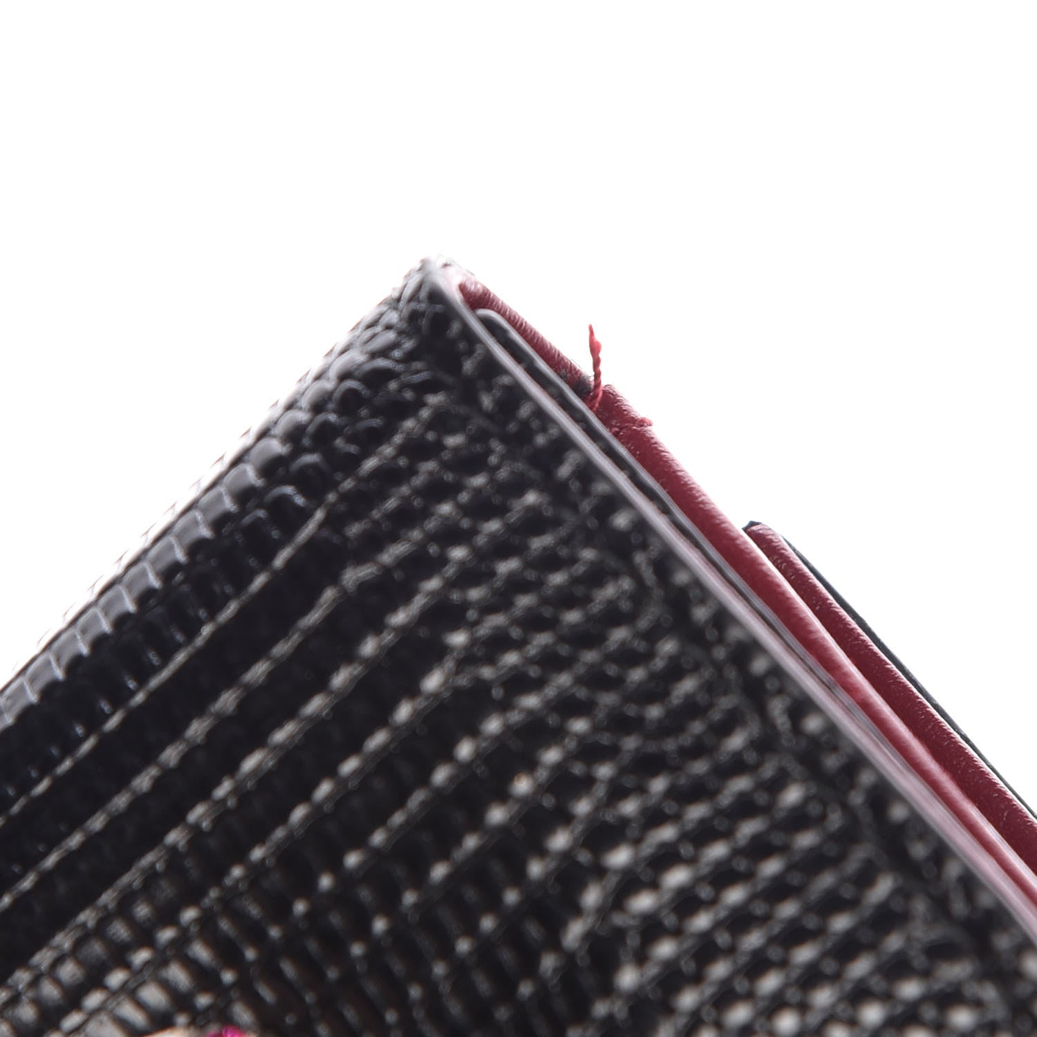 Dolce & Gabbana Iguana Calfskin Embossed Embellished Logo French Flap Wallet Black 6 of 10