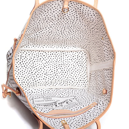 Louis Vuitton Monogram Kusama Waves Neverfull MM White 5 of 7