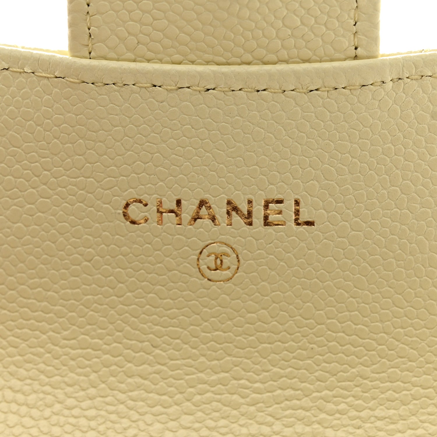Chanel Caviar Quilted Flap Card Holder Wallet Yellow 6 of 9