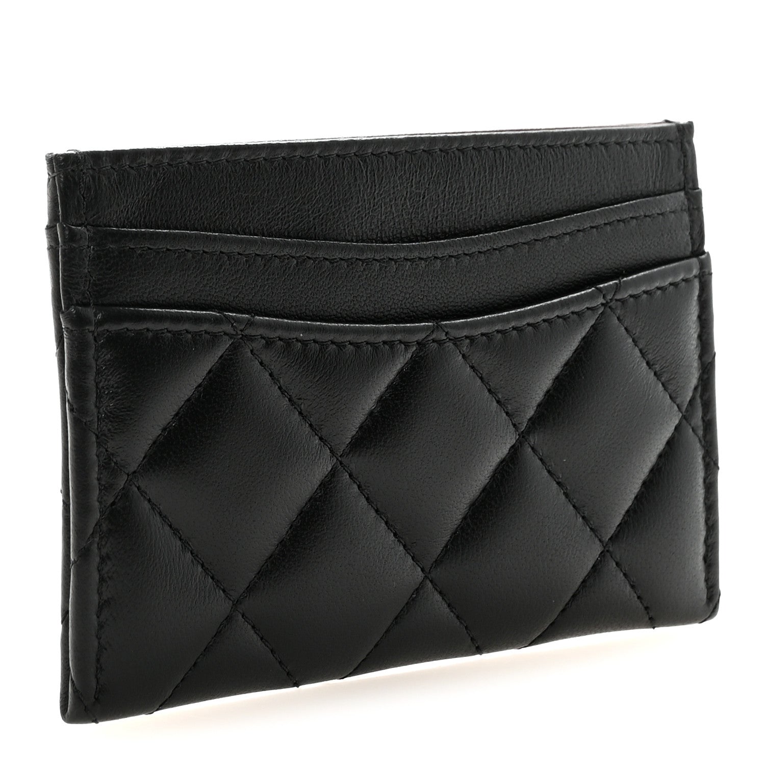 Chanel Lambskin Quilted Card Holder Black 3 of 9
