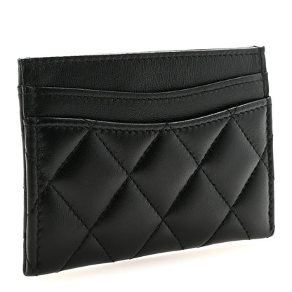 Chanel Lambskin Quilted Card Holder Black 3 of 9