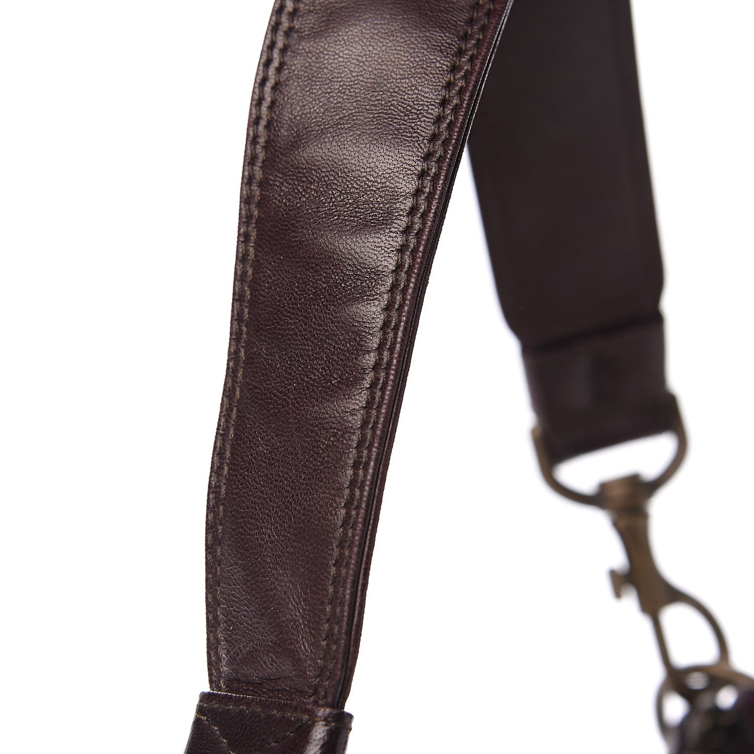 Christian Dior Lambskin Cannage Small Hobo Dark Brown 9 of 11