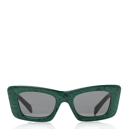 Prada Acetate Symbole Sunglasses SPR 13Z Green Marble 2 of 8