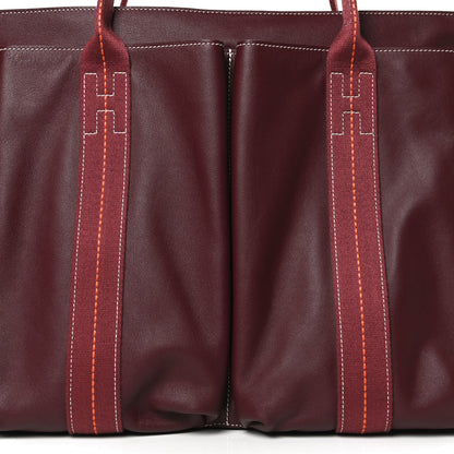 Hermes Swift Canvas Tote Rouge H 6 of 10