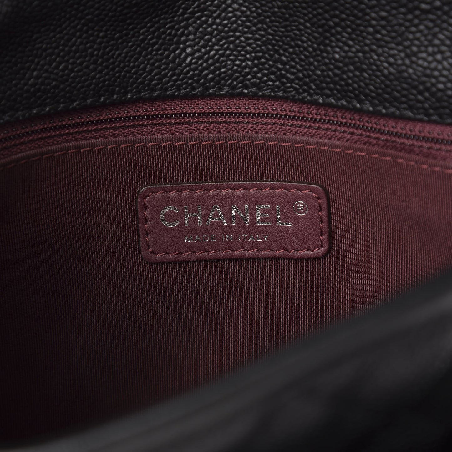 Caviar Quilted Mini French Riviera Flap Black