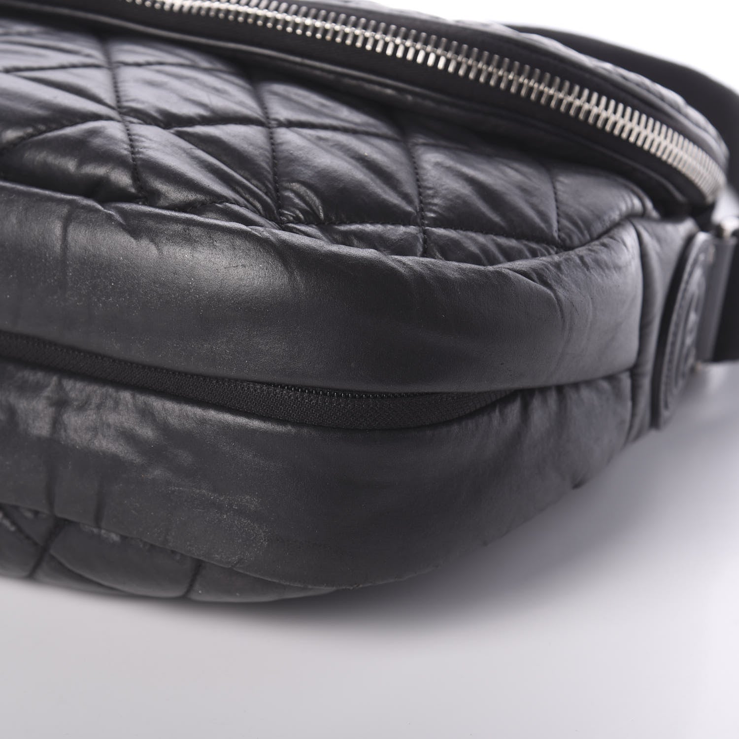 Chanel Aged Calfskin Quilted Expandable Messenger Black 10 of 18