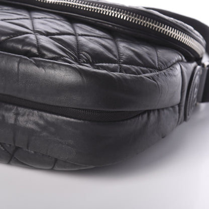 Chanel Aged Calfskin Quilted Expandable Messenger Black 10 of 18