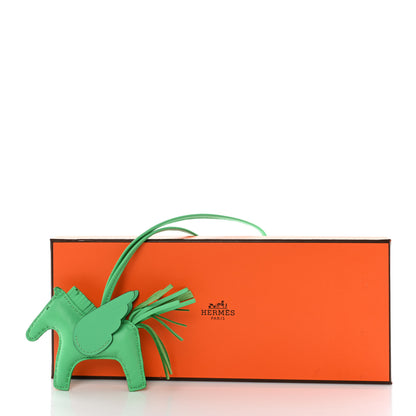 Hermes Milo Lambskin Grigri Rodeo Pegase Horse Bag Charm PM Vert Comics 4 of 5