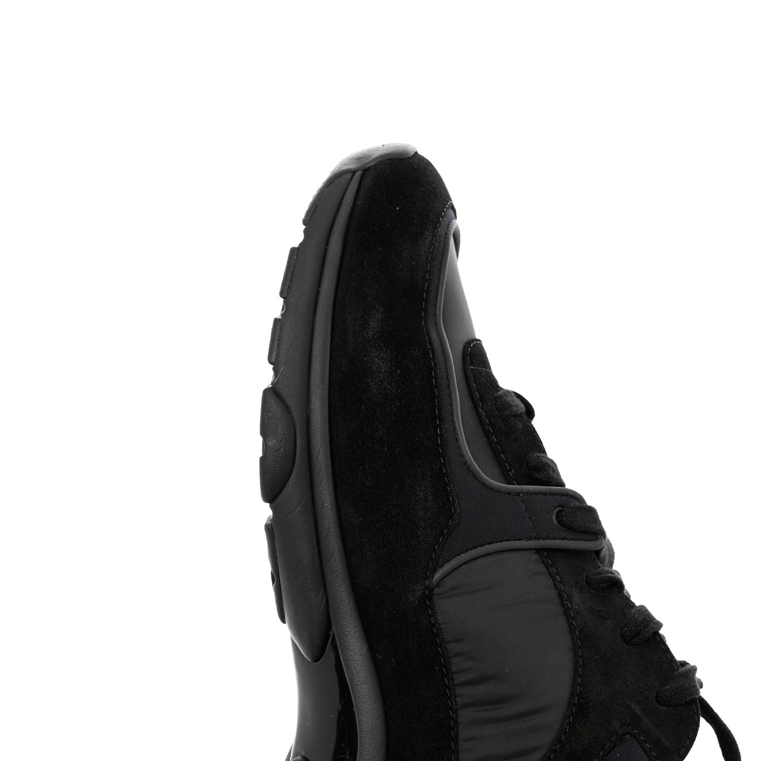 Chanel Kid Suede Calfskin Mens Sneakers 44 Black 9 of 12