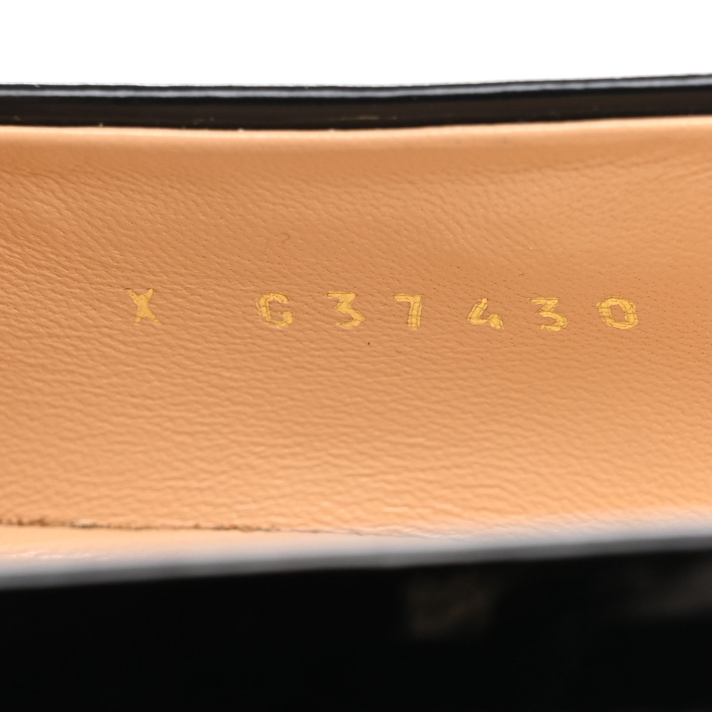 Shiny Calfskin Logo Loafers 38 Black