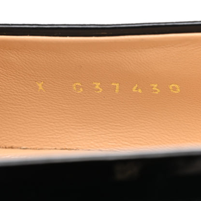 Chanel Shiny Calfskin Logo Loafers 38 Black 8 of 9