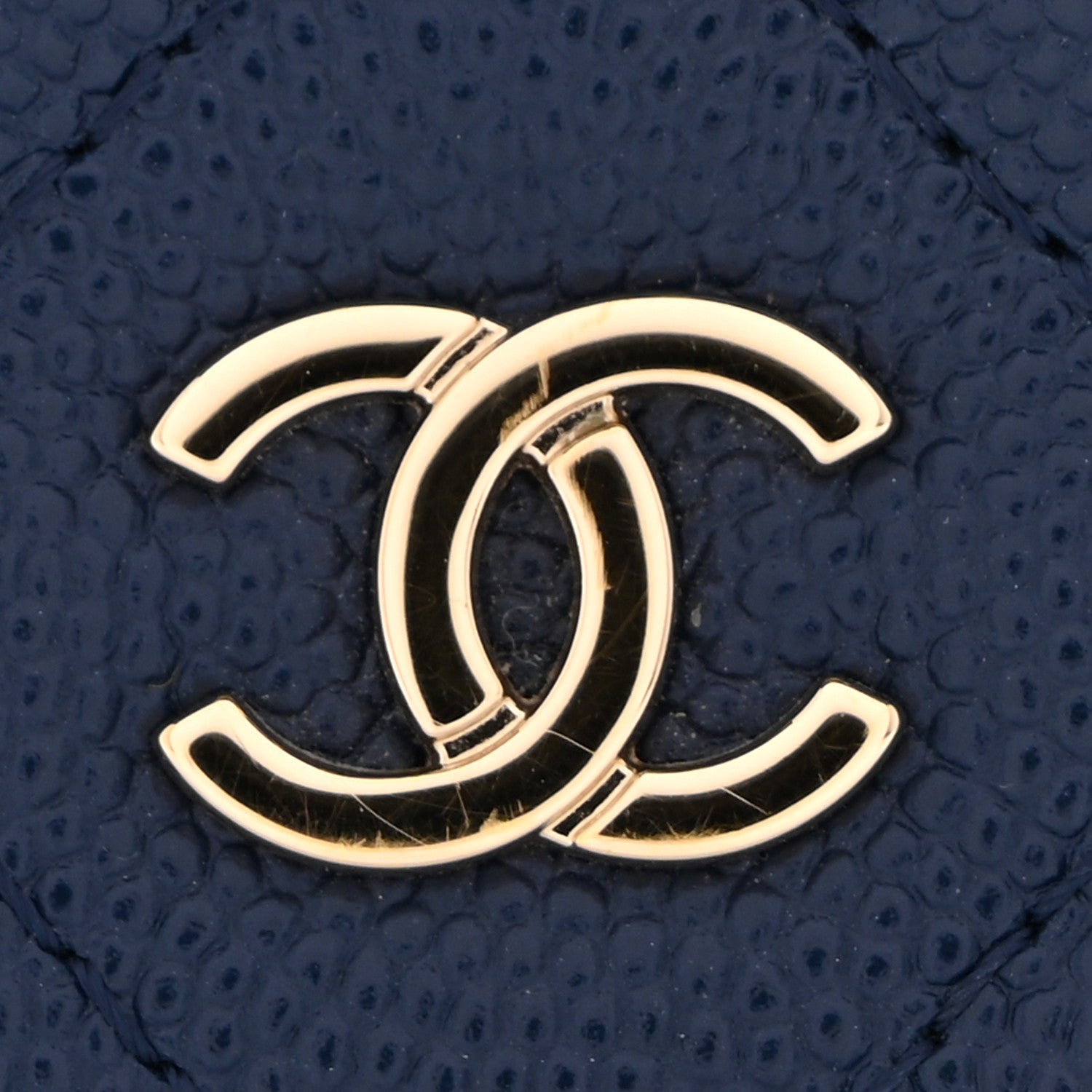 Chanel Caviar Quilted Wallet on Chain WOC Navy Blue 13 of 14